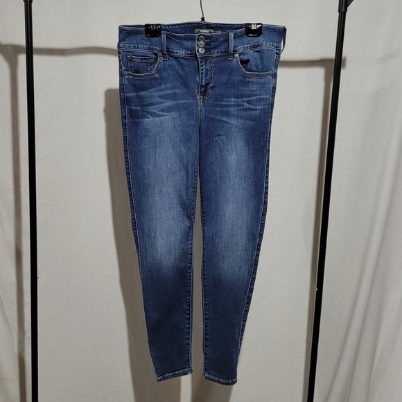 torrid Denim - Torrid jeans high rise skinny super soft jegging medium wash distressed plus 14